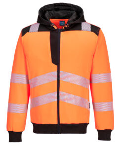Portwest PW3 Hi-Vis cipzáras kapucnis pulóver