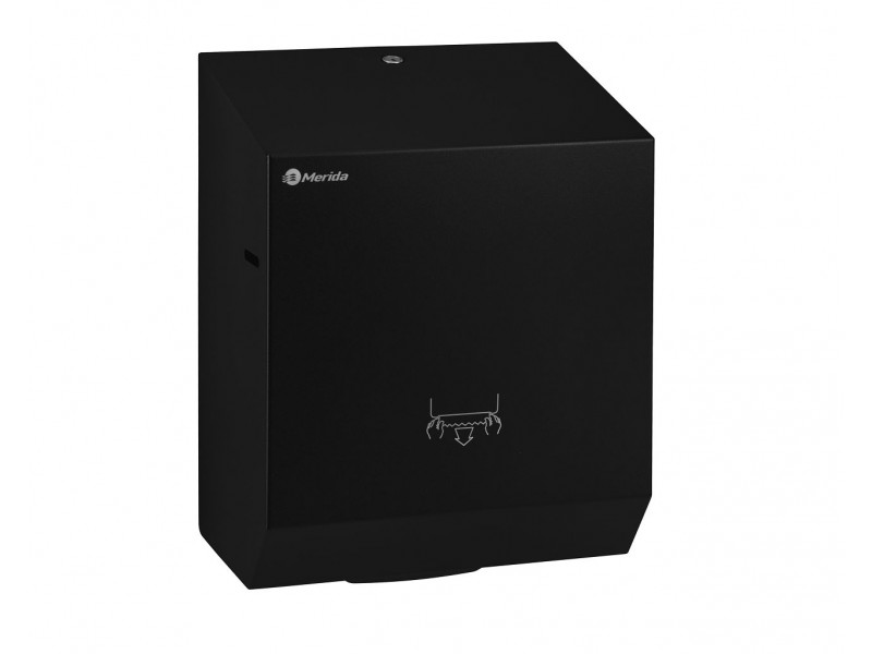 MERIDA STELLA BLACK Automata mechanikus papírtörölköző adagoló, rozsdamentes, maxi MERIDA STELLA BLACK Automata mechanikus papírtörölköző adagoló, rozsdamentes, maxi