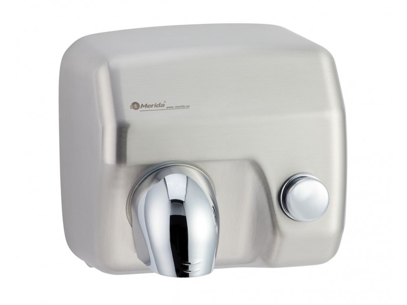SANIFLOW nyomógombos kézszárító, rozsdamentes, szálcsiszolt, 2250W SANIFLOW nyomógombos kézszárító, rozsdamentes, szálcsiszolt, 2250W