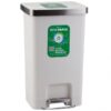 MERIDA ECO PAPER Hulladékgyűjtő, 50L, műanyag, lábpedálos, fehér