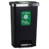 MERIDA ECO PAPER Hulladékgyűjtő, 50L, műanyag, lábpedálos, fekete