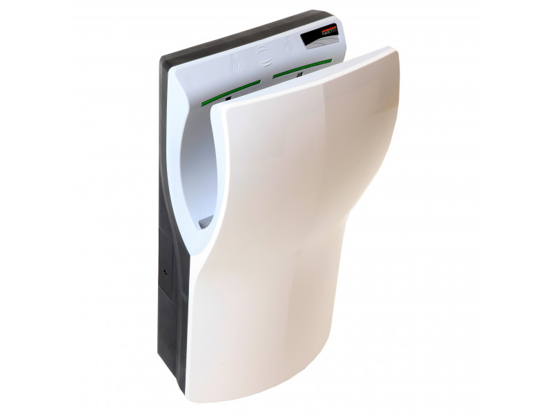DUALFLOW légpengés kézszárító, fehér ABS műanyag, 1500W DUALFLOW légpengés kézszárító, fehér ABS műanyag, 1500W